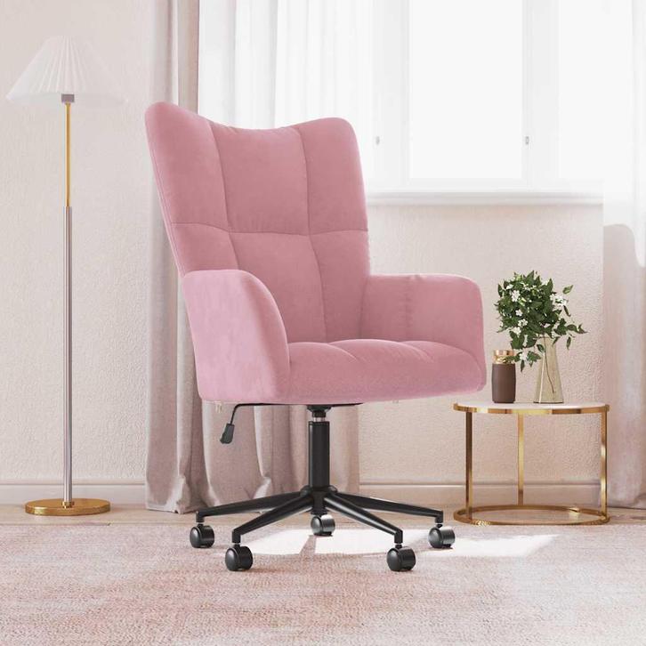 vidaXL Relaxstoel fluweel roze, Huis en Inrichting, Fauteuils, Nieuw, Verzenden