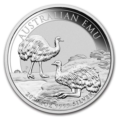 Emu 1 oz 2020 (30.000 oplage), Postzegels en Munten, Munten | Oceanië, Losse munt, Zilver, Verzenden