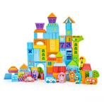 Ecotoys houten speelblokken met sorteerder in stad thema 23, Kinderen en Baby's, Speelgoed | Bouwstenen, Ophalen of Verzenden