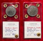 Italië, Republiek 100 Lire 100 1955/1957 (2 monete) -, Postzegels en Munten