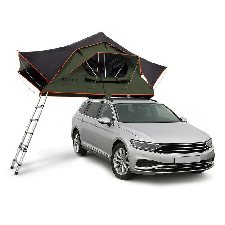 Daktent Lago - 2-personen - Incl. Matras - Zwart / Olijfgroe, Caravans en Kamperen, Tenten, Nieuw, Verzenden