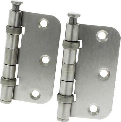 BSW kogellagerscharnier - RVS - 76 x 76 mm - ronde hoek  - 2, Doe-het-zelf en Verbouw, Hang- en Sluitwerk, Verzenden