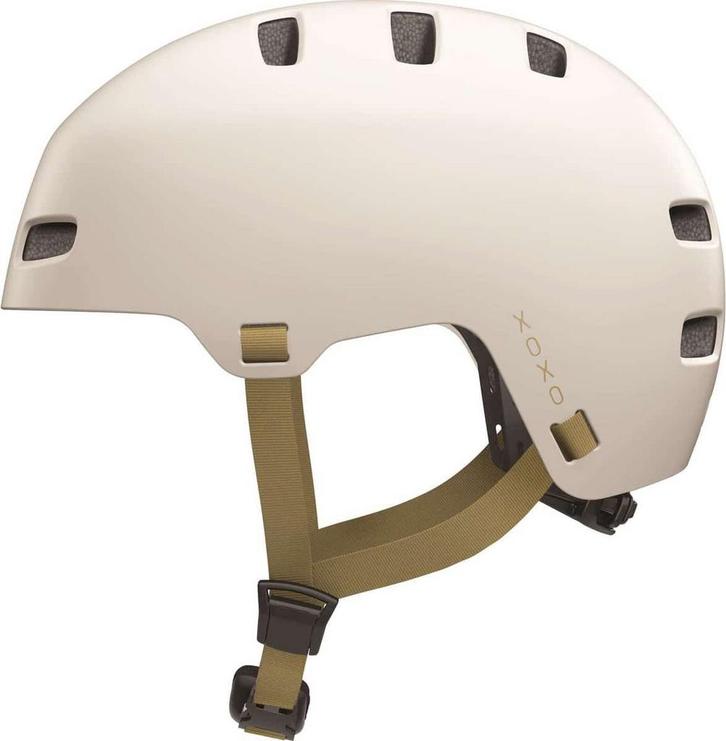 Abus helm XoXo Eco birch taupe L 57-61cm, Fietsen en Brommers, Fietsaccessoires | Fietshelmen, Zo goed als nieuw, Ophalen of Verzenden