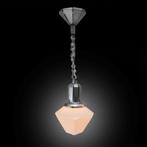 Lamp - Diamant - Metaal, opaline glas