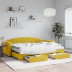 vidaXL Slaapbank met onderschuifbed en lades 80x200 cm, Eenpersoons, Verzenden, Nieuw, 80 cm