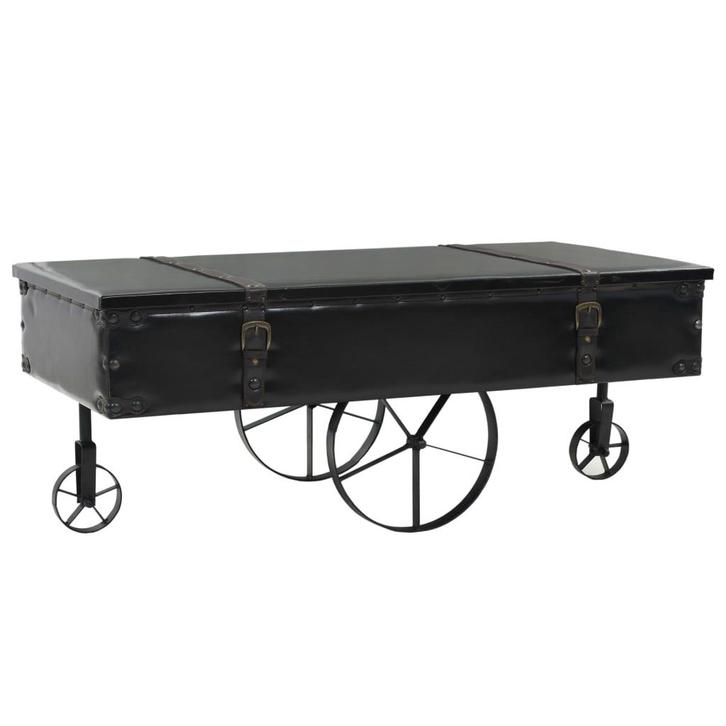 vidaXL Salontafel 110x55x43 cm MDF en vurenhout, Huis en Inrichting, Tafels | Salontafels, 100 tot 150 cm, Nieuw, Overige materialen