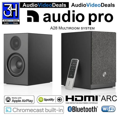 Audio Pro A28 actieve speakers met HDMI en WiFi streaming, Audio, Tv en Foto, Luidsprekers, Front, Rear of Stereo speakers, Nieuw