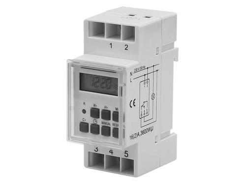Timer / digitale schakelaar DIN TGE-12 - tijd schakelaar, Hobby en Vrije tijd, Elektronica-componenten, Ophalen of Verzenden
