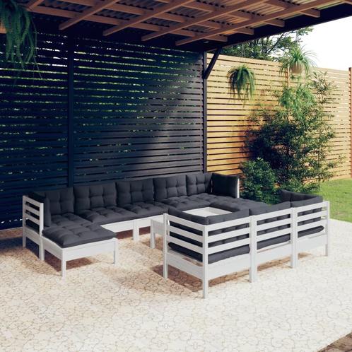 vidaXL 11-delige Loungeset met kussens massief grenenhout, Tuin en Terras, Tuinsets en Loungesets, Loungeset, Nieuw, Verzenden