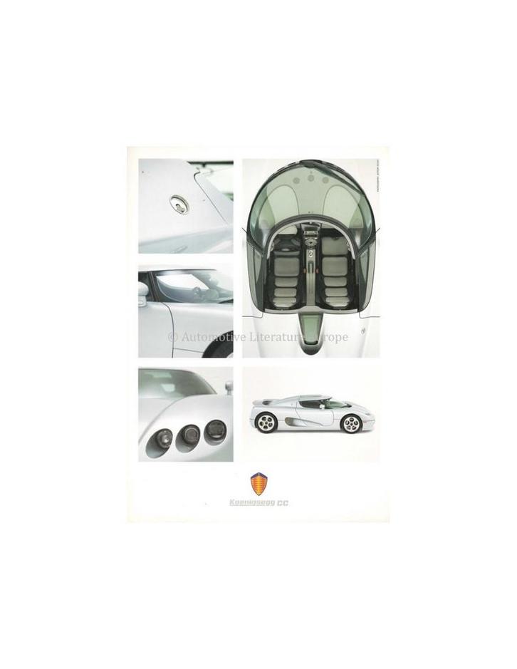 2002 KOENIGSEGG CC LEAFLET ENGELS, Boeken, Auto's | Folders en Tijdschriften