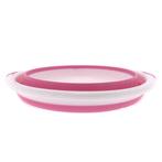 Benson Opvouwbare siliconen teil - Ø 30 cm - roze/wit - c.., Ophalen of Verzenden