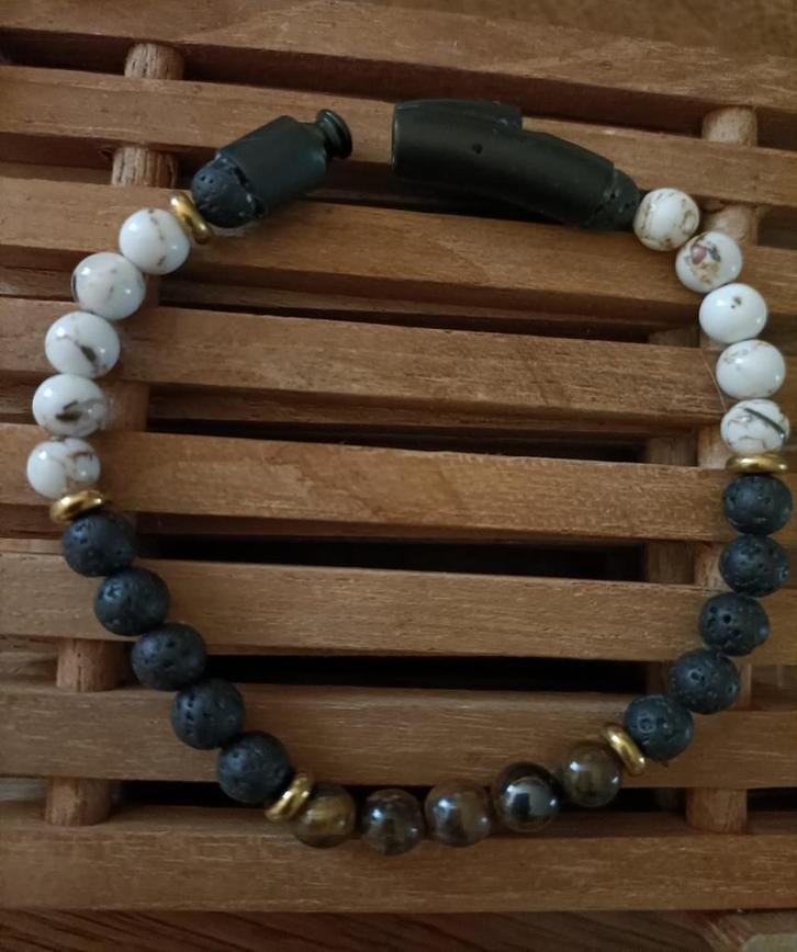 Kralen armband gemaakt van echt natuur steen -hand gemaakt, Sieraden, Tassen en Uiterlijk, Armbanden, Verzenden