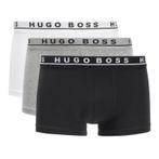 Hugo Boss Trunk Boxershorts 3Pack Grijs Wit Zwart, Verzenden
