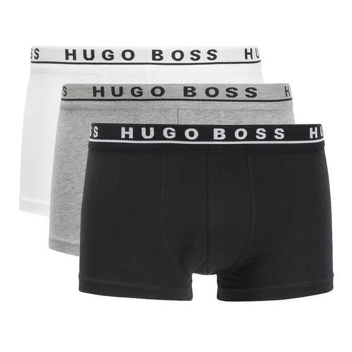 Hugo Boss Trunk Boxershorts 3Pack Grijs Wit Zwart, Kleding | Heren, Ondergoed, Verzenden