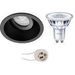 LED Spot Set 6W - Kantelbare Ronde Inbouwspot Mat Zwart of W, Ophalen of Verzenden, Nieuw