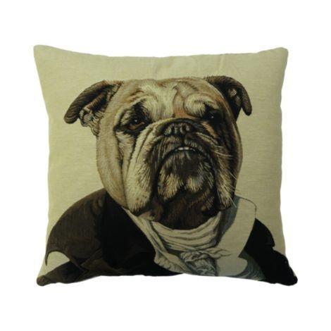 gobelin kussen aristo graaf engelse bulldog 45x45cm, Huis en Inrichting, Woonaccessoires | Overige, Verzenden
