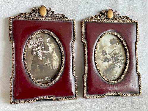 Twee elegante fotolijsten in Antieke Franse stijl met, Antiek en Kunst, Curiosa en Brocante