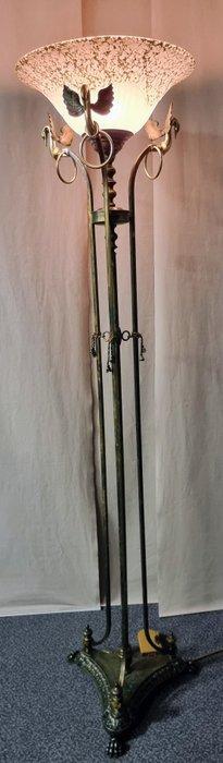Staande lamp - Messing - Stehlamp Arte Deco, Antiek en Kunst, Curiosa en Brocante