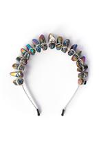 Haarband Bergkristal Zwart Oliekleur Bird Skull Kristal Diad, Ophalen of Verzenden, Nieuw, Carnaval, Accessoires