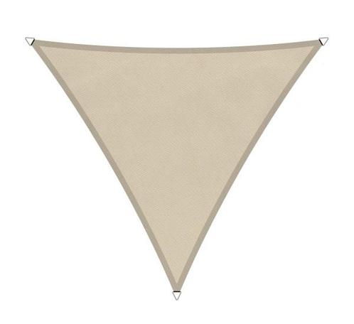 Schaduwdoek waterdicht HDPE driehoek 3x3x3 zandkleur, Tuin en Terras, Schaduwdoeken