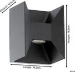EGLO Morino Wandlamp Buiten - LED - 18 cm - Antraciet, Verzenden, Nieuw