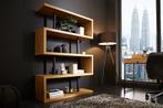 Design plank SNAKE 165cm eikenlook boekenkast met vijf, Huis en Inrichting, Woonaccessoires | Wandplanken en Boekenplanken, Ophalen of Verzenden