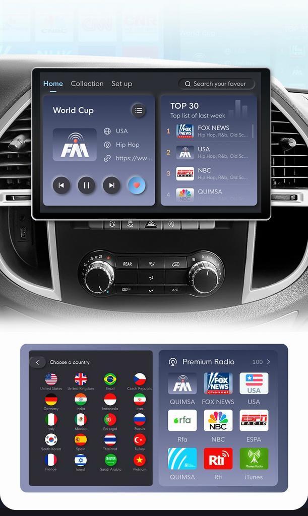 Mercedes Vito W447 Multimedia Autoradio Navigatie Carplay 4K, Auto diversen, Autonavigatie, Nieuw, Ophalen of Verzenden