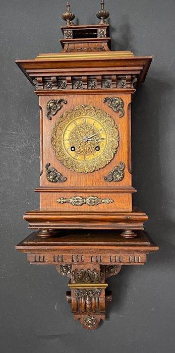 Klok met Console - Brons, Hout - 1800-1850, Antiek en Kunst, Antiek | Klokken