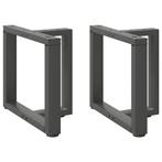 vidaXL Salontafelpoten 2 st T-vormig 50x25x(42-43) cm staal, Verzenden, Nieuw