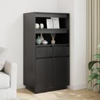 vidaXL buffetkast 60x40x116,5 cm massief grenenhout zwart, Huis en Inrichting, Kasten | Buffetkasten, Verzenden, 100 tot 150 cm