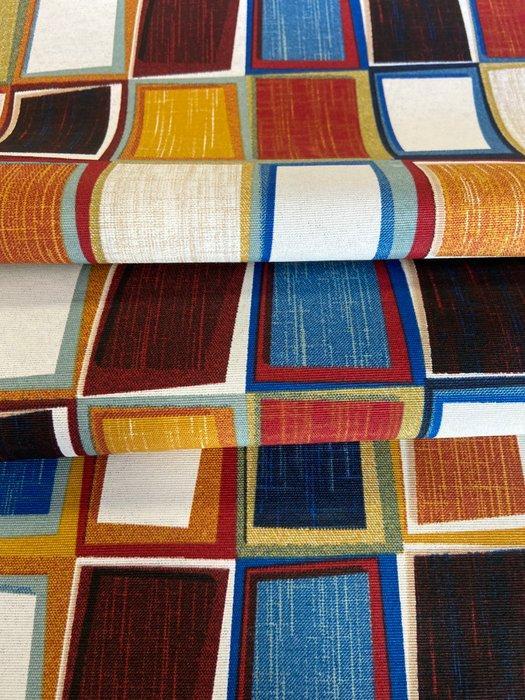 Exclusieve stof met geometrische ontwerpen in dubbele hoogte, Antiek en Kunst, Antiek | Kleden en Textiel