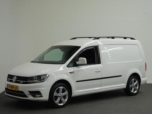 Volkswagen Caddy 150pk Automaat L2H1 Maxi Euro6, Auto's, Bestelauto's, Lease, Zwart, Automaat, Wit, Financial lease, Stof, Diesel