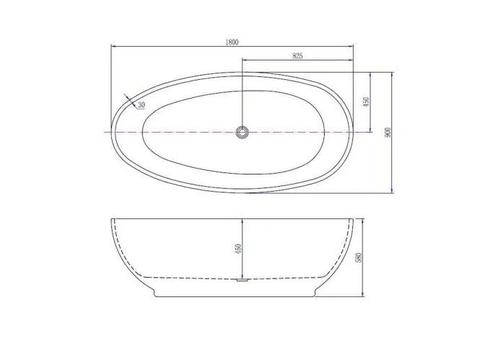 Vrijstaande Whirlpool Wiesbaden Ellips 180x90x58 cm, Doe-het-zelf en Verbouw, Sanitair, Ophalen of Verzenden