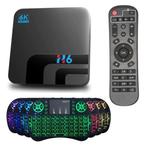 H6 TV Box Mediaspeler 6K met Draadloos RGB Toetsenbord -, Audio, Tv en Foto, Televisie-accessoires, Verzenden, Nieuw