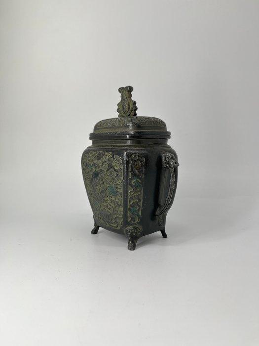 - Wierookvat - Takaoka Copperware Japanese Dragon, Antiek en Kunst, Antiek | Overige Antiek