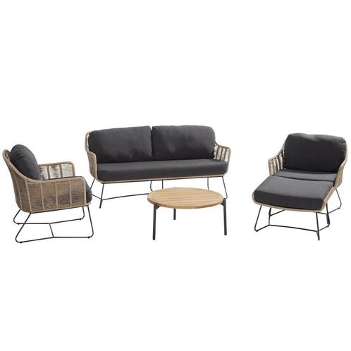 Belmond stoel bank loungeset 5 delig naturel Taste 4SO, Tuin en Terras, Tuinsets en Loungesets, Nieuw, Wicker, Ophalen of Verzenden