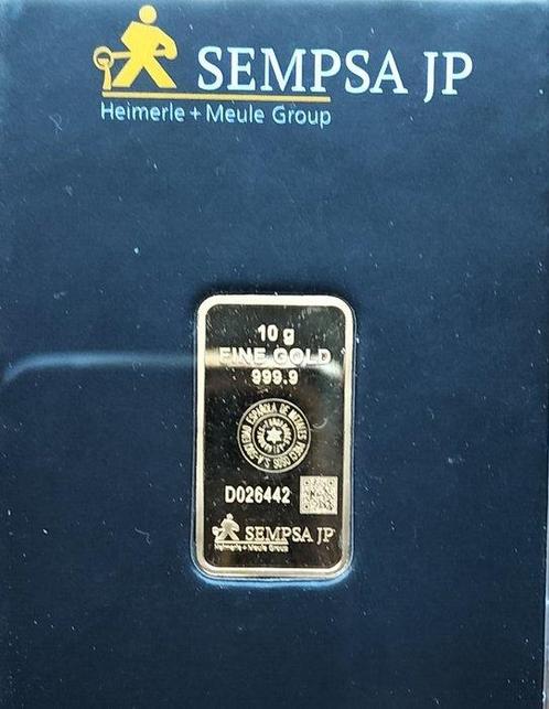 10 gram - Goud .999 - Heimerle + Meule, Germany, Sempsa. -, Postzegels en Munten, Edelmetalen en Baren