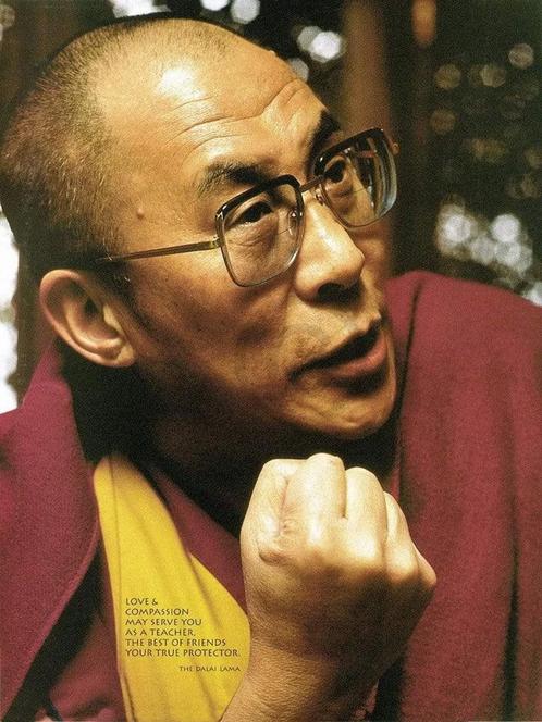 Kunstdruk Liby - Dalai Lama 48x70cm, Huis en Inrichting, Woonaccessoires | Schilderijen, Tekeningen en Foto's, Nieuw, Verzenden