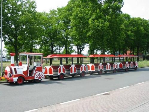 Treintje Tschu Tschu recreatietrein, wegtrein met 3 wagons, Zakelijke goederen, Overige Zakelijke goederen, Ophalen of Verzenden