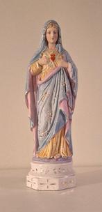 Beeld, Mariabeeld – “Onbevlekt Hart van Maria” - Polychroom, Antiek en Kunst