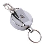 Fako Bijoux ® - RVS Sleutelhanger Met Uittrekbaar Koord -, Verzenden, Nieuw