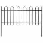 Tuinhek Staal 1.8m Zwart | Tweedehands | 51%, Tuin en Terras, Tuinhekken en Hekwerk, Ophalen of Verzenden, Nieuw, IJzer, Tuinhek