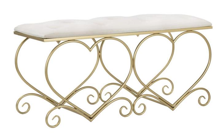 BANKJE HART CREMA CM 105X37,5X51,5, Huis en Inrichting, Banken | Bankstellen, Ophalen of Verzenden