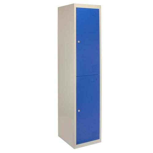 Lockerkast Metaal - Blauw - Tweedeurs - Flatpack -, Zakelijke goederen, Kantoor en Winkelinrichting | Magazijn, Stelling en Opslag