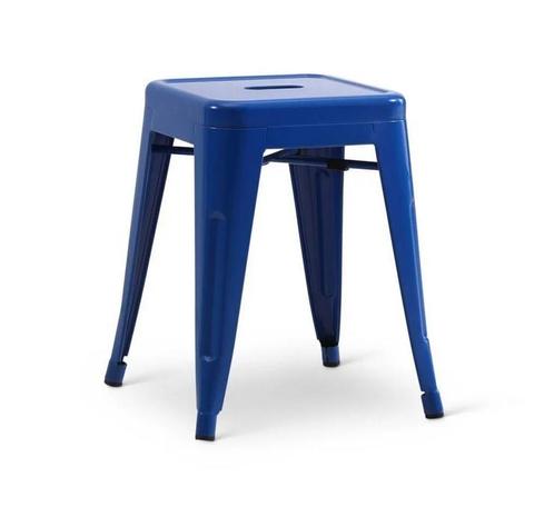 Stapelkruk Hamburg metalen kruk Blauw ( Poef, Stoelen ), Huis en Inrichting, Stoelen, Nieuw, Verzenden