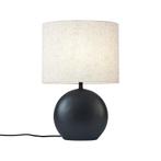 Japandi tafellamp zwart met linnen kap - Timo, Huis en Inrichting, Lampen | Tafellampen, Nieuw, Kunststof, Japandi, Minder dan 50 cm