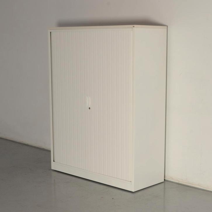 TDS roldeurkast, wit, 153 x 120 cm, incl. 3 legborden, Huis en Inrichting, Kasten | Roldeurkasten en Archiefkasten, Ophalen of Verzenden
