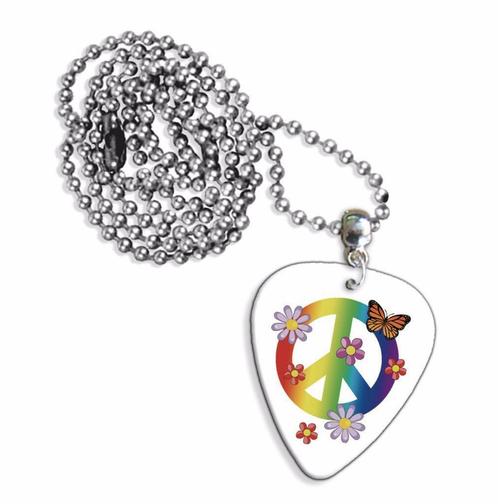 Plectrum ketting of sleutelhanger van het vredesteken, Verzamelen, Overige Verzamelen, Nieuw, Ophalen of Verzenden