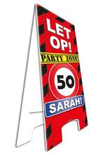 Waarschuwingsbord 50 Sarah, Kleding | Dames, Carnavalskleding en Feestkleding, Ophalen of Verzenden, Nieuw