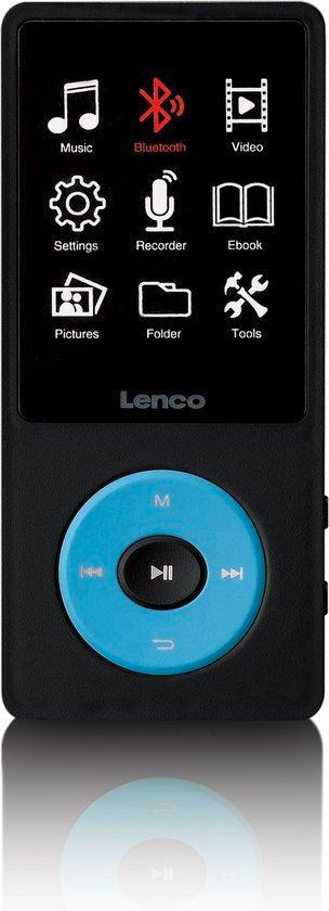 MP3 Speler met Bluetooth - Inc. 8GB SD - Blauw - Lenco - XEM, Audio, Tv en Foto, Mp3-spelers | Overige merken, Zo goed als nieuw